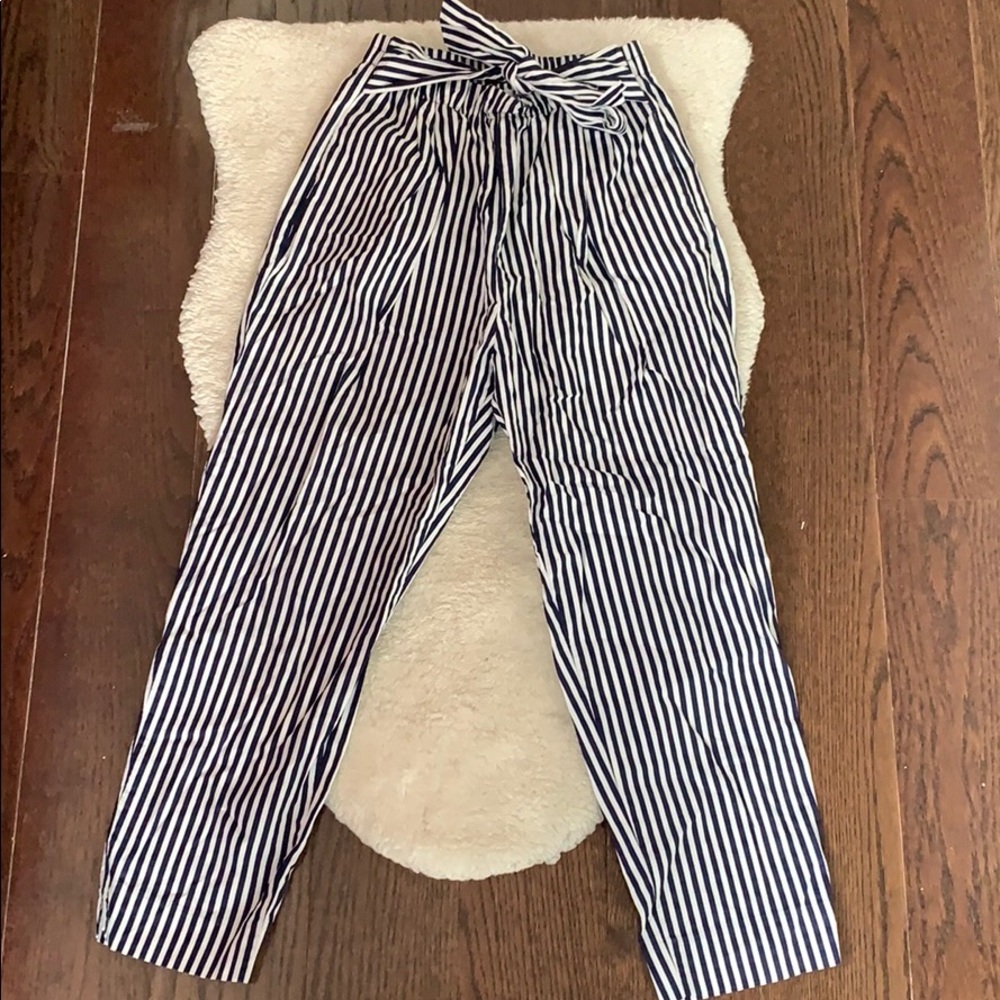 Stripped blue/white trousers